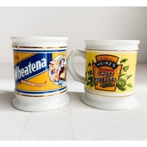 Vintage The Corner Store Mugs Set of 2 Wheatena and Heinz's Sweet Pickles